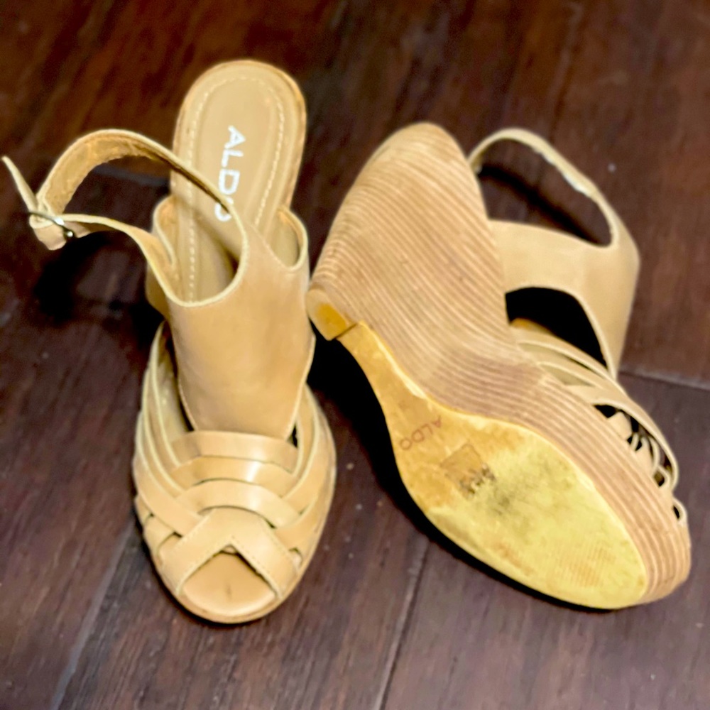 Aldo Tan Suede Strappy Sandals